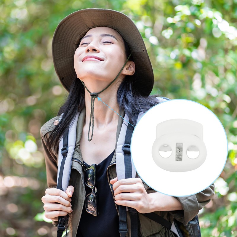 uxcell Plastic Spring Cord Locks, 20Pcs Shoe Lace Tie Lock,