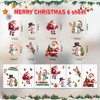 EDWINENE 6Sheet Christmas Window Stickers, Christmas Window Cling Sticker Decoration,Double-Sided