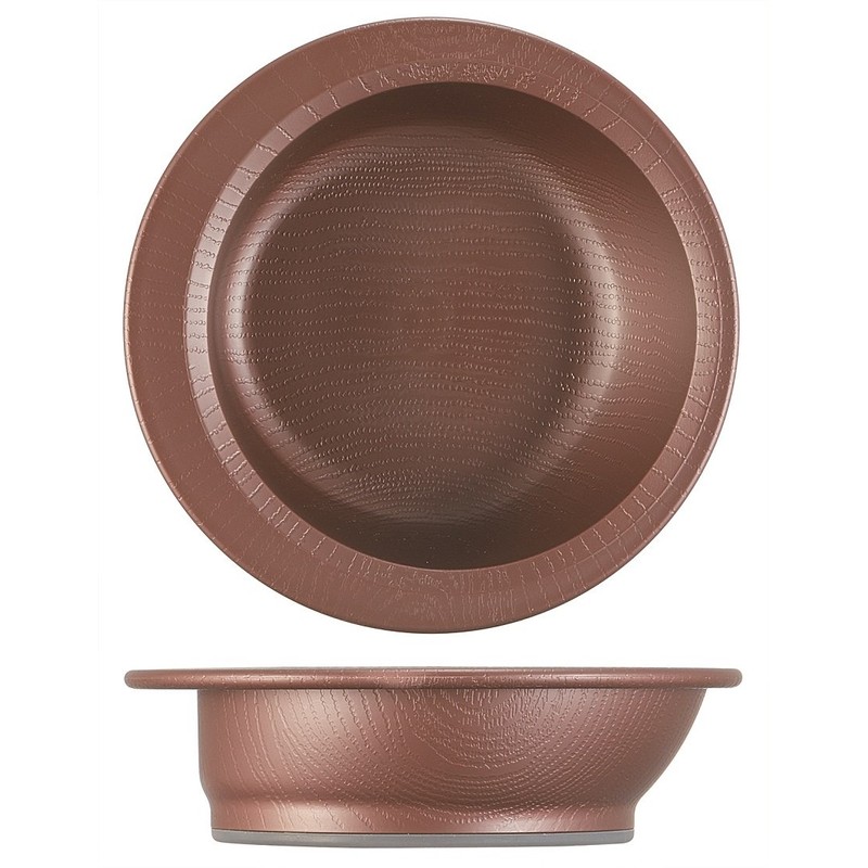 Skater (スケーター) Wood Grain Easy-to-Scoop Bowl 340ml Brown Made in