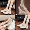 JK Home Women's Ruffle Socks, See-Through, Crew Length, Thin, No