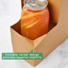 2 Cup Disposable Drink Carrier with Handle, Supkiir Kraft Paperboard