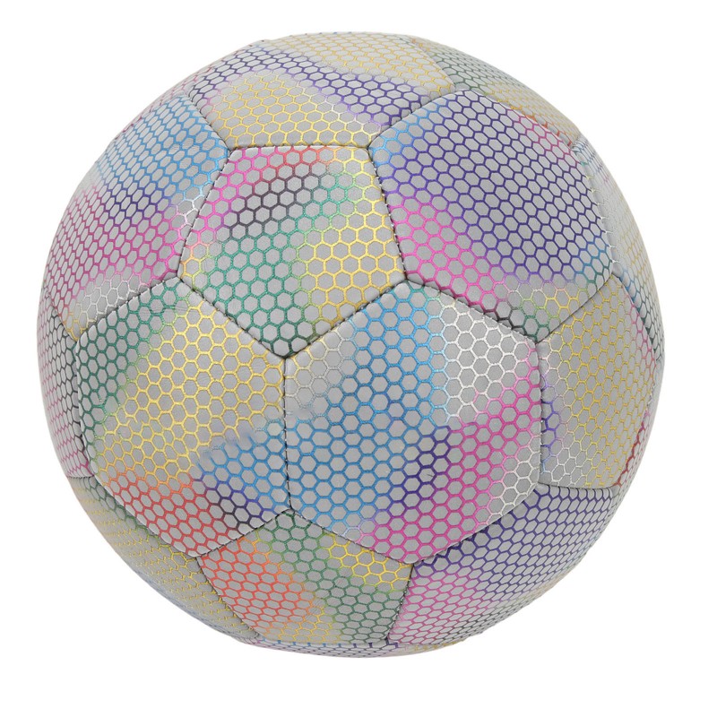Soccer Ball PU Size 5 Light Color Reflective Glowing Soccer