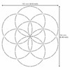 Aleks Melnyk No.392 Metal Stencil, Sacred Geometry Figures, Seed of
