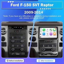 9 inch Android 13 Car Stereo Radio for Ford F150 2009 2010 2011 2012 2013 2014 Touch Screen with Carplay & Android Auto Double Din GPS Bluetooth Wi-FI [2GB+32GB]