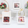 50pcs 3¼"X3¼X1½ Inch Bakery Boxes with Window Cookies Boxes Soap