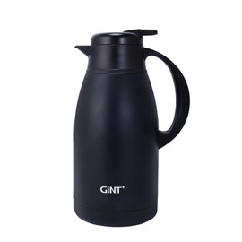 GiNT Stainless Steel Thermal Coffee Carafe, Double Walled Vacuum Water and Beverage Dispenser, 12 Hour Heat Retention, 65 OZ /1.9 Liter Black