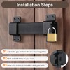 7.5" Sliding Gate Latch, Heavy Duty Door Latch with Padlock