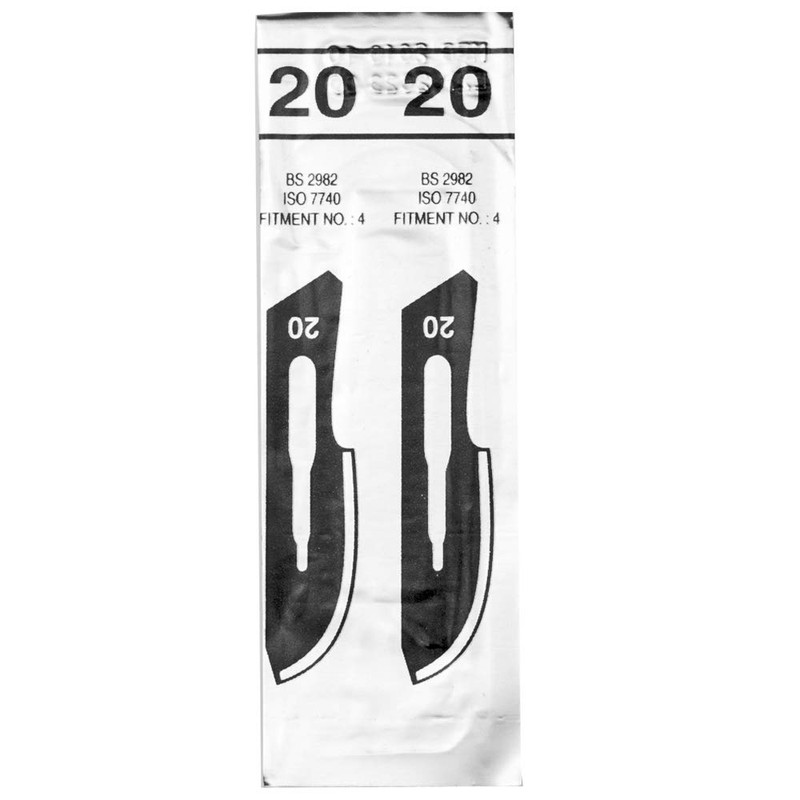 May Carbon Steel Surgical Scalpel Blades no.20 - pack of