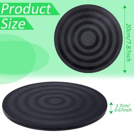 Cinvo 8 inch Turntable Rotating Caster Spinner Non Skid Lazy Susan Heavy Duty 360˚ Rotating Swivel Stand for Model Base/Potted Plants/TV/Monitors/Craft Paintings (1 PCS)