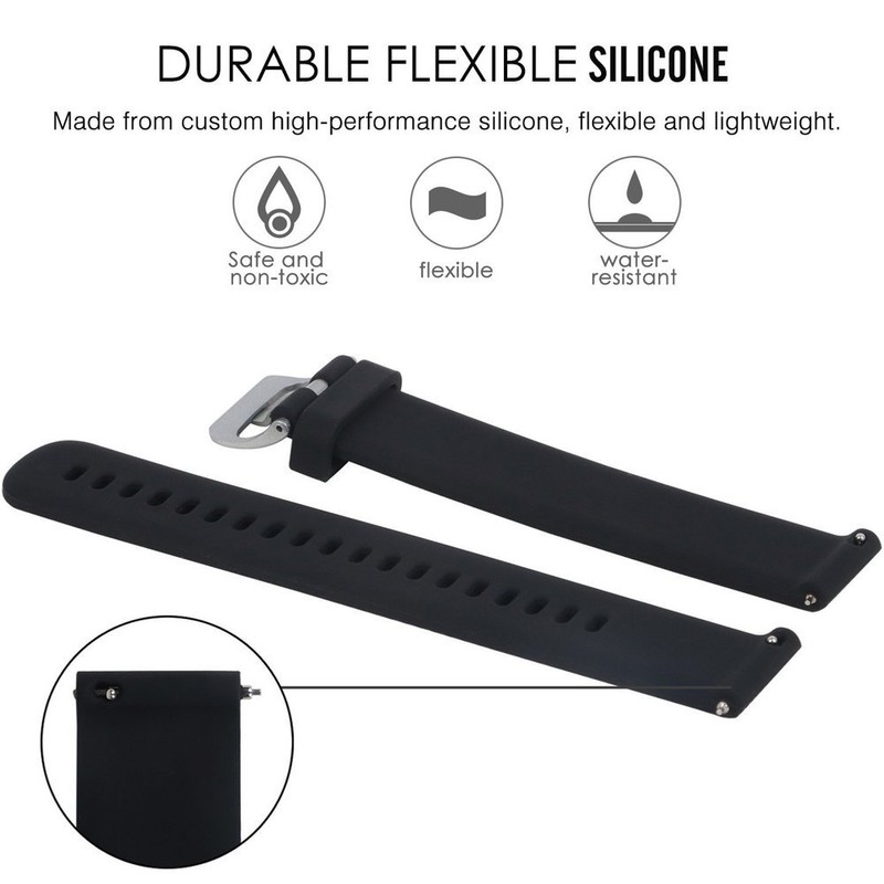 Band for Garmin Vivoactive 4, Soft Silicone Replacement Watch Band