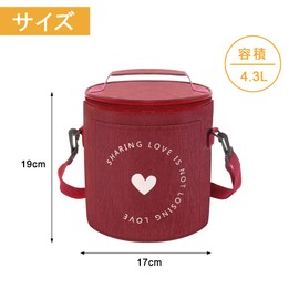 VECELO Lunch Bag, Thermal, Cold Retention, 1.3 gal (4.3 L) with Handle, Lunch Bag, Lunch Bag, Large Capacity, Waterproof, Picnic Bag, Unisex, Kids, Zippered, Tote Bag, Insulated, Outside Pocket,