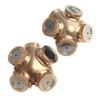 Acxico 2 pcs 4 Hole Brass Spray Misting Nozzle Garden