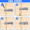 NINGYER 24 Pieces Sliding Latch, Stainless Steel Deadbolt Lock with