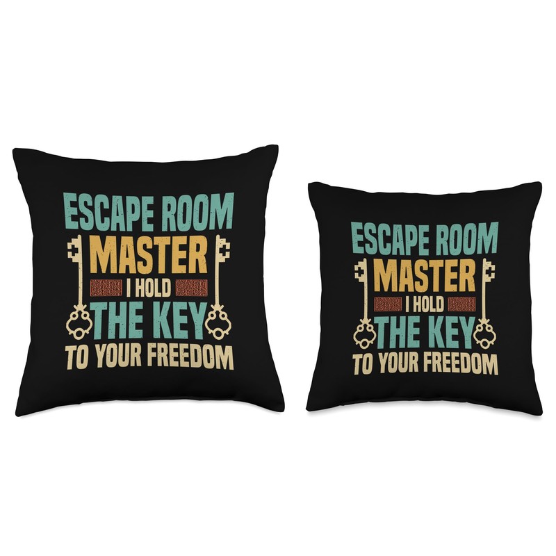 Escape Room Master Funny Escape Game Throw Pillow