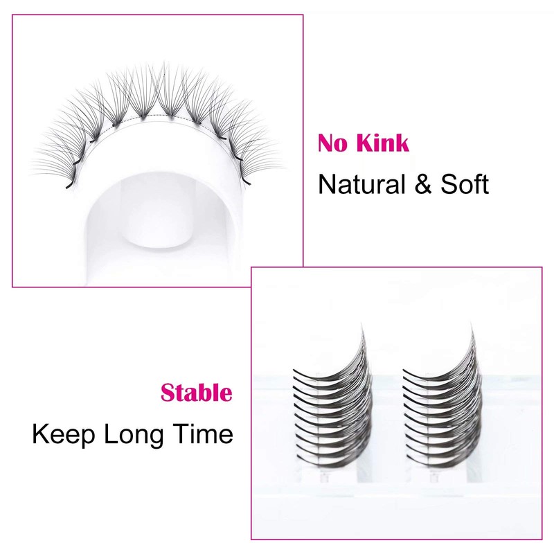 Volume Eyelashes, 12D, 0.07 mm, C curl, 14 mm, Volume