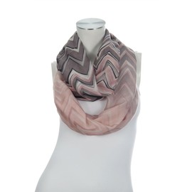 Majea Loop Scarf Women's Tube Scarf Neckerchief Narrow Loop Scarf (880051), Pink 12