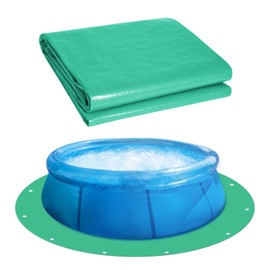 Round Pool Tarps for Above Ground Pool, Pool Cover Protector-Solar Cover for Round Frame Pools Anti-Puncture Pool Liner Pad Swimming Pool Ground Cloth Protector Mats for Pool Bottom Protector (11 Ft)