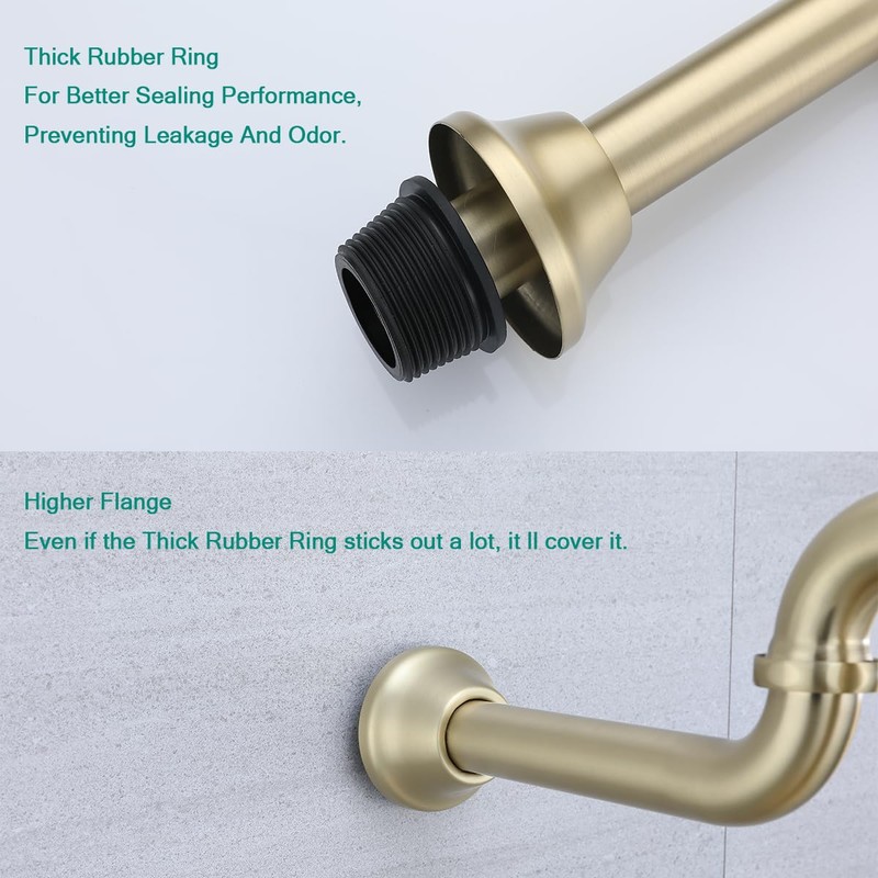Brass P Trap U-Shape 11/4 inch Sink Drain Pipe with