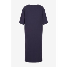 Armani Exchange Women's Sustainable, Big Logo Print, Round Neck Casual Dress, Blueberry