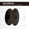 Siwil Door Hole Cover Plate Black, 2-5/8" Diameter Solid Steel,