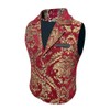COMBACK Mens Victorian Gothic Suit Vest Steampunk Waistcoat (Large, Wine