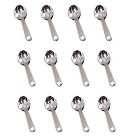 Candy Buffet Party Spoon Scoop Silver Color Plated Plastic Scoops | Buffet, Candy, Ice Cream Uses (12 Pack)
