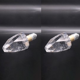 VIZBMYR Crystal Decorative LED Light Bulbs 5 Watt(Equivalent 40w),Fancy Unique Pretty Light Bulb E26 Base, Three Color Variable Lightbulbs for Staircase,Bars, Ambience (FP-53, 2PCS)