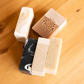 Pacha Clarifying Charcoal Bar Soap 5 Pack | Premium, Handcrafted Soap with Activated Charcoal and Essential Oils | Use as a Natural Face Wash, Hand Soap, Body Wash | Invigorating, Clarifying Activated Charcoal Soap | 4 oz