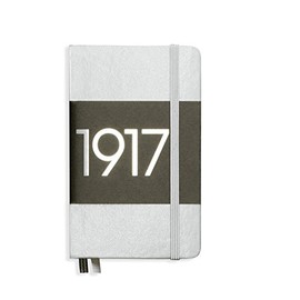 LEUCHTTURM1917 Metallic Special Edition - Pocket A6 Plain Hardcover Notebook (Silver) - 187 Numbered Pages