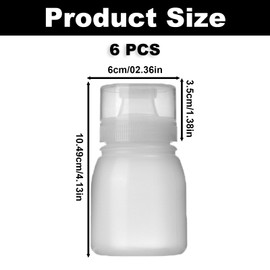 Mimalexin 6PCS Condiment Porous Squeeze Bottles, Salad Dressing Oil Container with Lids for BBQ Sauces, Leakproof Condiment Storage Bottles, 6oz Mini Bottles to Go Travel