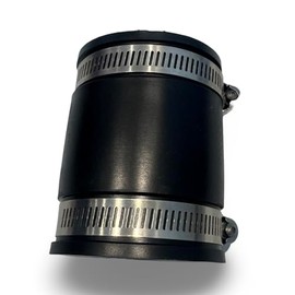 Aqua Universe 2" Flexible Rubber Connector 75x75x90mm with Hose Clips