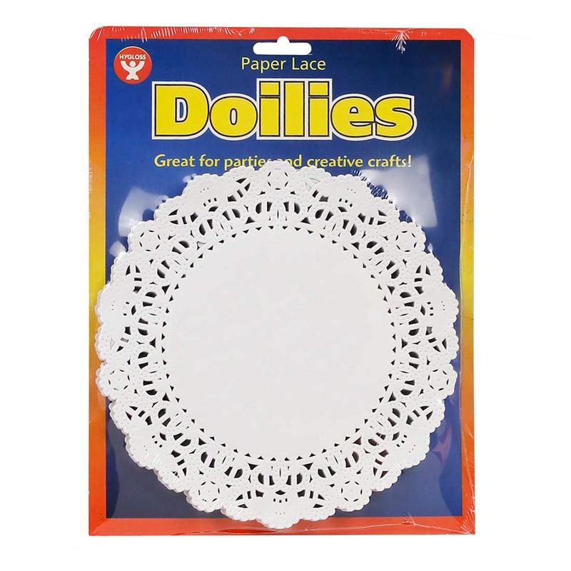 Hygloss Products Round Paper Doilies - Decorative, White Lace Doilies