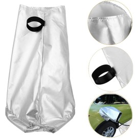 EV Charging Port Cover – Weatherproof Protective Cap for Electric Vehicle Socket – Dustproof, Waterproof, UV-Resistant – Universal Fit for Most EV Chargers (Silver) AUPOINT