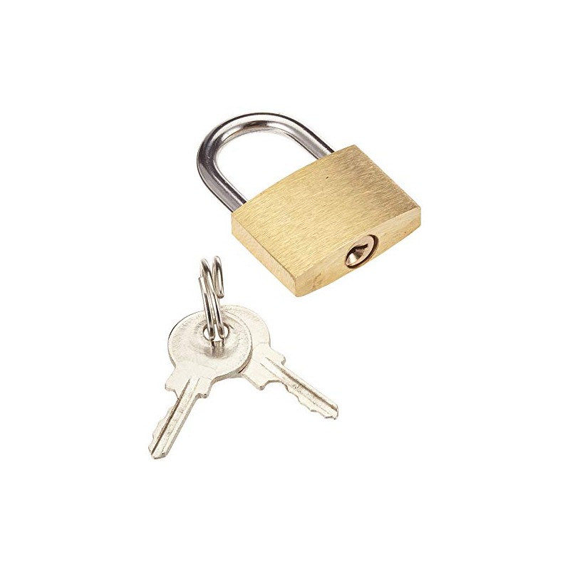 Cogex 80107 Brass Padlock 25 mm, Gold