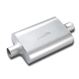 Floshine Universal Mufflers,Dual Chamber 2.25 inch inlet/2.25 inch outlet，Performance Automotive Muffler Exhaust FH42440