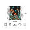 Feelyou Cute Mushroom Drawstring Backpack 13"x15.7" Cartoon Mushrooms Drawstring Bags