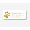 60ct - Foiled Paw Print Return Address Labels (#351-F)
