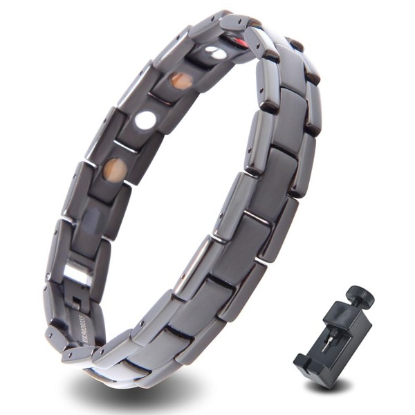 はち Titanium Magnetic Bracelet for Men and Women 5 Element