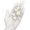 BETITETO Flower Bridal Hair Pieces with Comb Pearl Floral Rhinestone