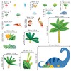decalmile Dinosaur Wall Decals Palm Tree Kids Wall Stickers Baby