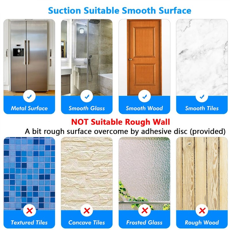 BOPai Vacuum Suction Cup Shower Head Holder, Adjustable 20 Degrees