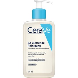CeraVe SA Limpiador Anti-Rugosidades, para Piel Seca en Rostro y Cuerpo, con Ácido Salicílico, Ácido Hialurónico y 3 Ceramidas Esenciales, Elimina Imp