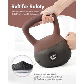 Soft Kettlebell - Cushioned Impact-Resistant Base and Anti-Slip, Kettle bell Anti-Slip Grip Weight for Home Workouts, Safe Strength Training Kettlebells Sets for Women & Men, With Non-slip Gloves (Black-Pink, 20 LB)