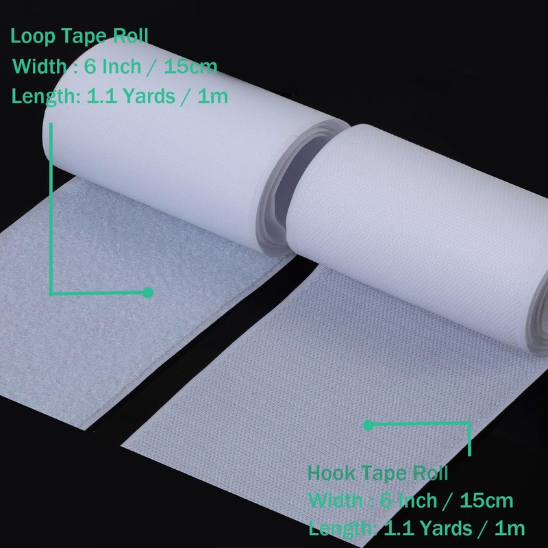 MYUREN 6 Inch Sew on Hook and Loop Strips |