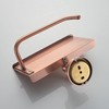 Red Copper Bath Toilet Paper Holder with Phone Shelf, Wall