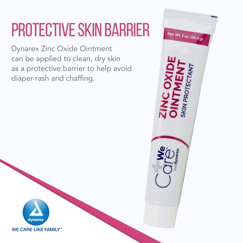 Dynarex Zinc Oxide Ointment, Protective Skin Barrier Ointment, Soothes, Prevents,