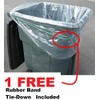 96 Gallon CLEAR Super Big Mouth Trash Bags - 2-MIL