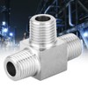 Stainless Steel Pipe Connector 3 Way BSPT Male Thread Hose