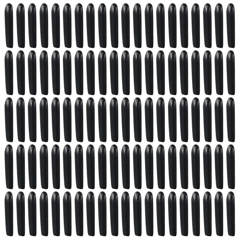 Rubber End Caps 100Pcs Pvc,Rubber Ductility Round Round Screw Thread