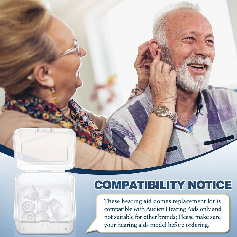 9Pcs Hearing Aid Domes Compatible with Audien Hearing(Open Round)